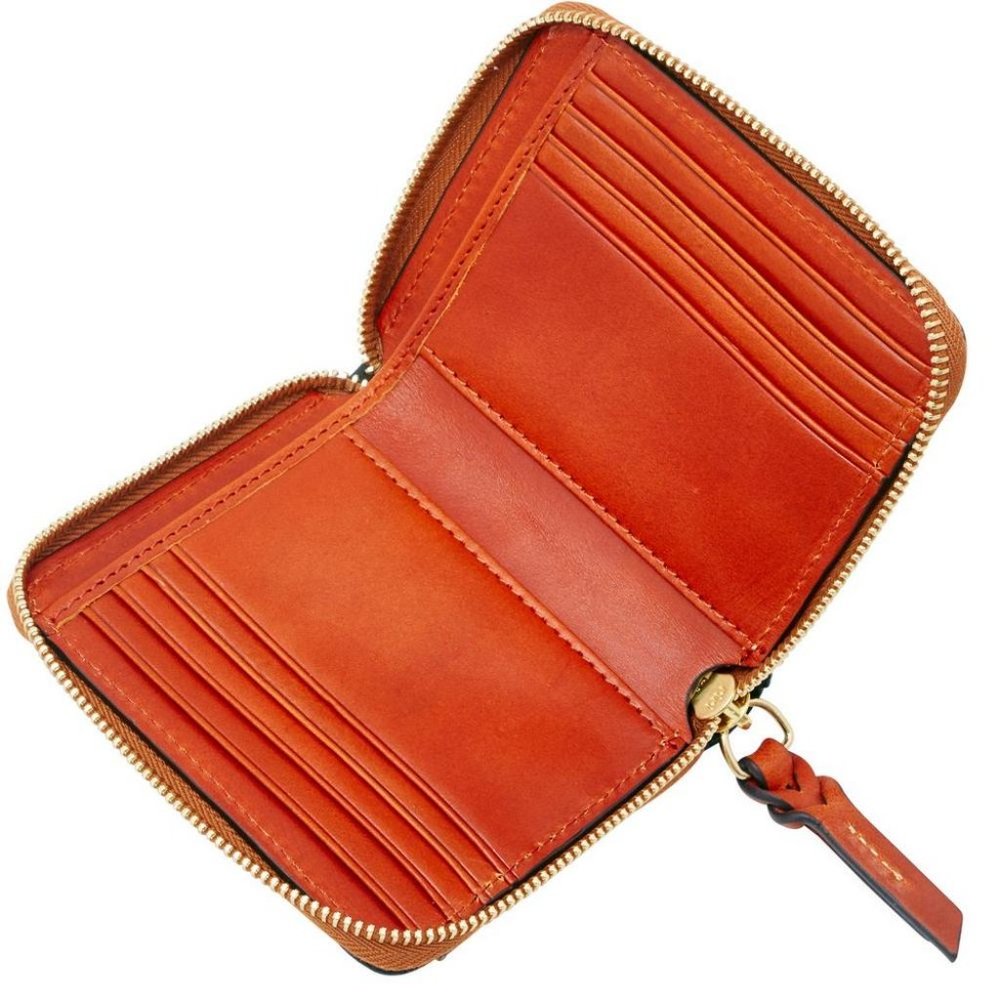 NWT- Dooney & Bourke Pebble Leather Small Zip Around Wallet, Red - Picture 4 of 5
